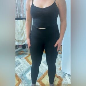 Fabletic black leggings with side panel pockets